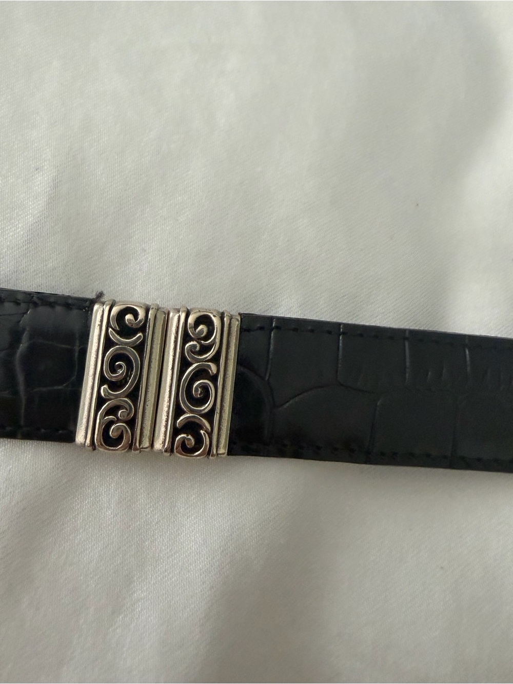 Brighton Belt 43100 Sz M/30 Brown Black Leather Reversible Silver - Picture 8 of 11